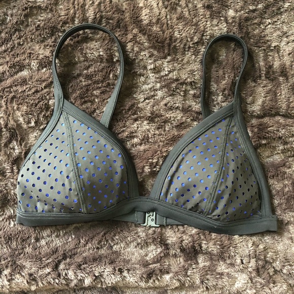 Seafolly Black/Blue Back Clasped Bikini Top - Picture 3 of 3